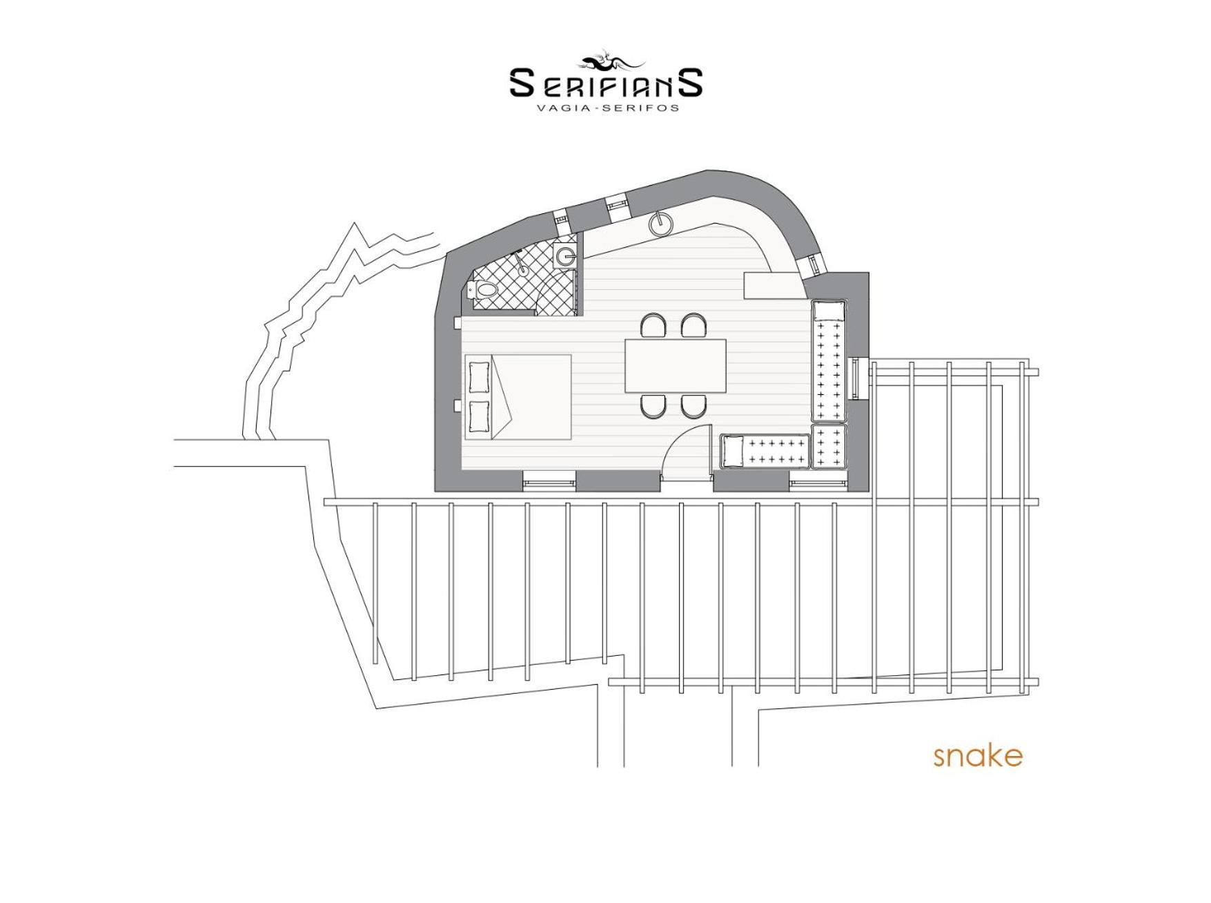 Snake House 180 Sea View - Serifians Residences Vagia (Serifos) Luaran gambar